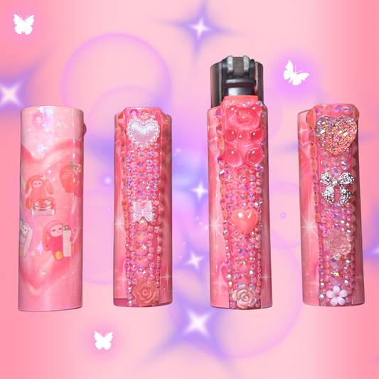 Bedazzled Lighter Covers Stoner Bunny Design