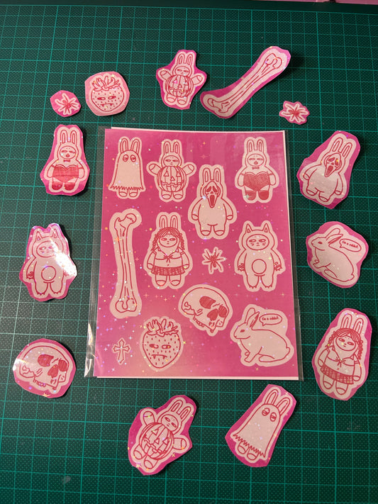Halloween Bunny Sticker Sheet